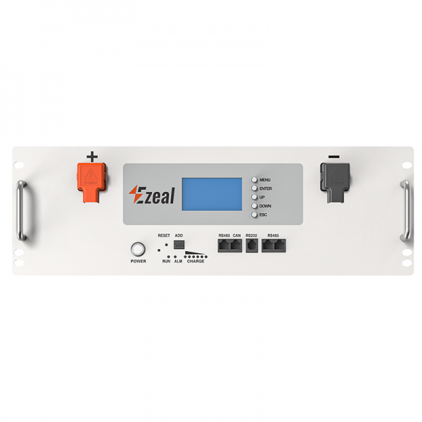 USA Stocks EZEAL 48V 51.2V 100Ah 5KWh Lithium Server Rack Mounted Battery