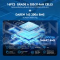 EU stocks 51.2V 300Ah 15KWh moveable Battery pack with 200A BMS and touch screen WIFI/Bluetooth