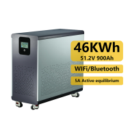 EU stocks 51.2V 900Ah 46KWh moveable Battery pack with 200A BMS and touch screen WIFI/Bluetooth