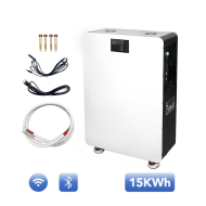 EU stocks 51.2V 300Ah 15KWh Moveable/Wall Battery pack with DAREN 200A BMS and touch screen WIFI/Bluetooth