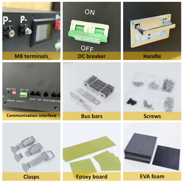 EU stocks Apexium stackable 48V DIY 280 304 314 kits with 200A JK BMS M8 terminals