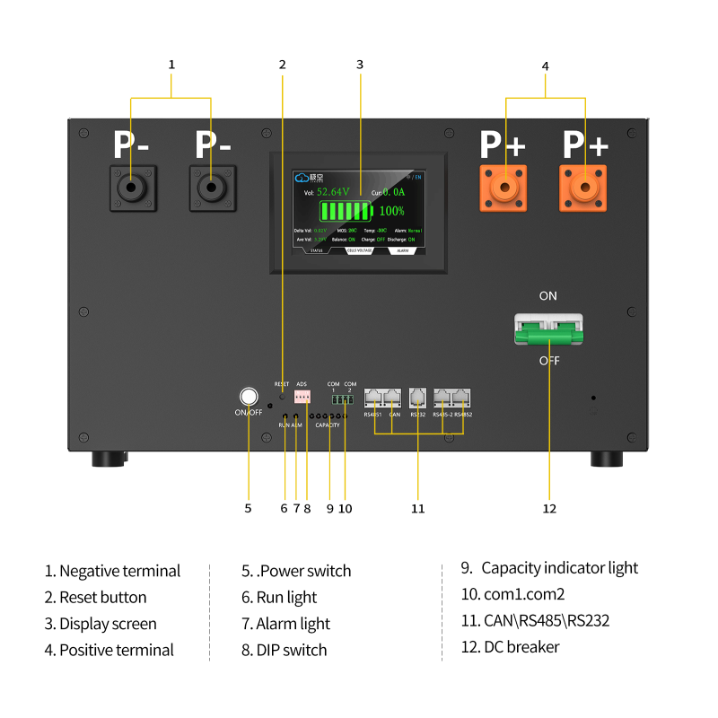 (China stocks) Apexium stackable 48V DIY 280/304 kits with 200A BMS - JK BMS Version M8 terminal
