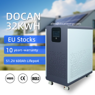 EU stocks 51.2V 600Ah 628Ah 32KWh moveable Battery pack with 200A BMS and touch screen WIFI/Bluetooth
