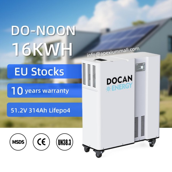EU stocks DO-NOON 51.2V 300Ah 15KWh moveable Battery pack with WIFI