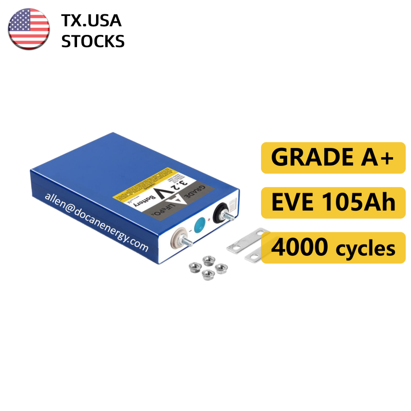 USA stocks EVE LF105 3.2V 105Ah Lifepo4 Battery Grade A HSEV