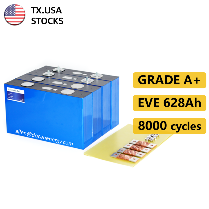 USA stocks EVE MB56 3.2V 628Ah Lifepo4 3.2V Battery Grade A+ HSEV