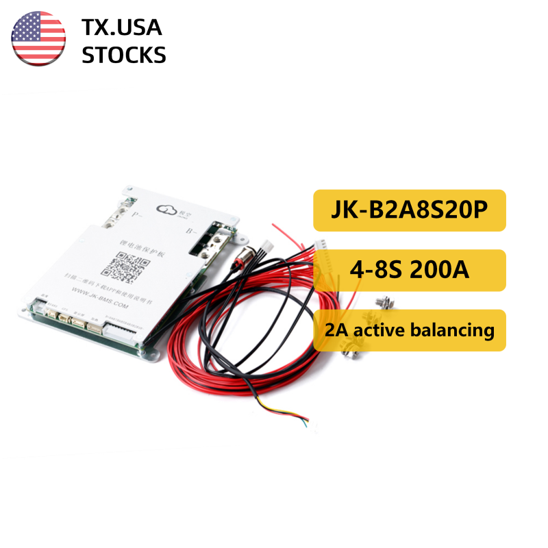 USA Stocks JK B2A8S20P  4-8S 200A BMS 2A Active equalization