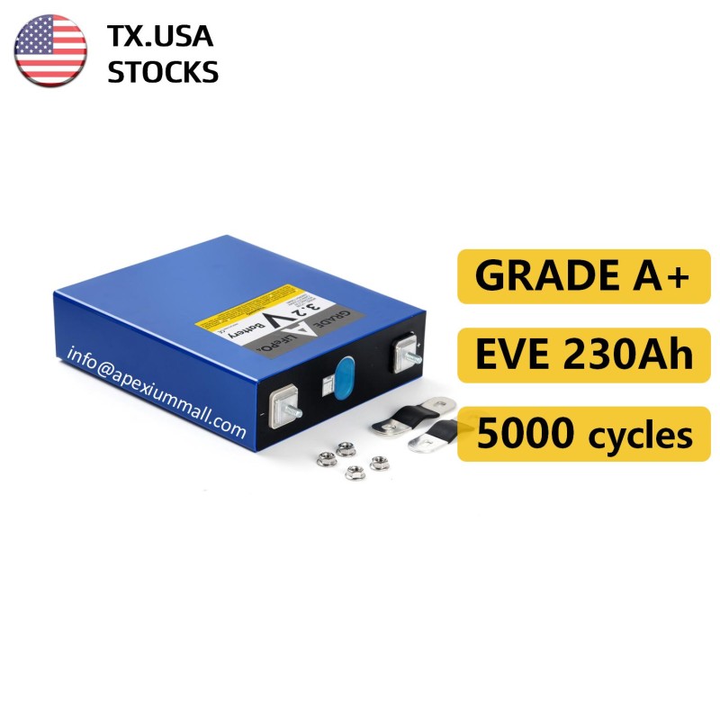USA stocks EVE LF230 3.2V 230Ah Lifepo4 Battery Grade A HSEV USA stocks EVE LF230 3.2V 230Ah Lifepo4 Battery Grade A HSEV