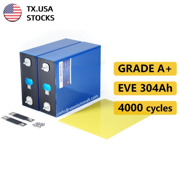 USA stocks New version EVE LF304 3.2V 304Ah Lifepo4 Battery Grade A HSEV