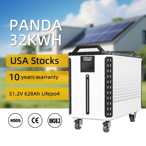 USA stocks PANDA 51.2V 628Ah 32KWh Moveable Battery pack