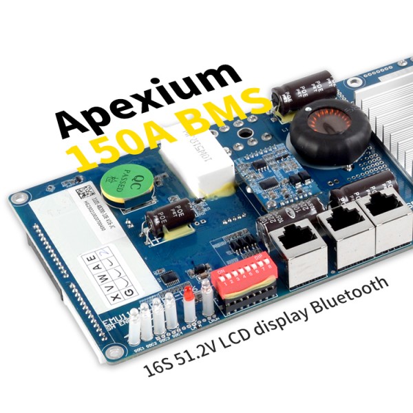 (China stocks) Apexium 16S 48V 150A smart BMS with LCD display